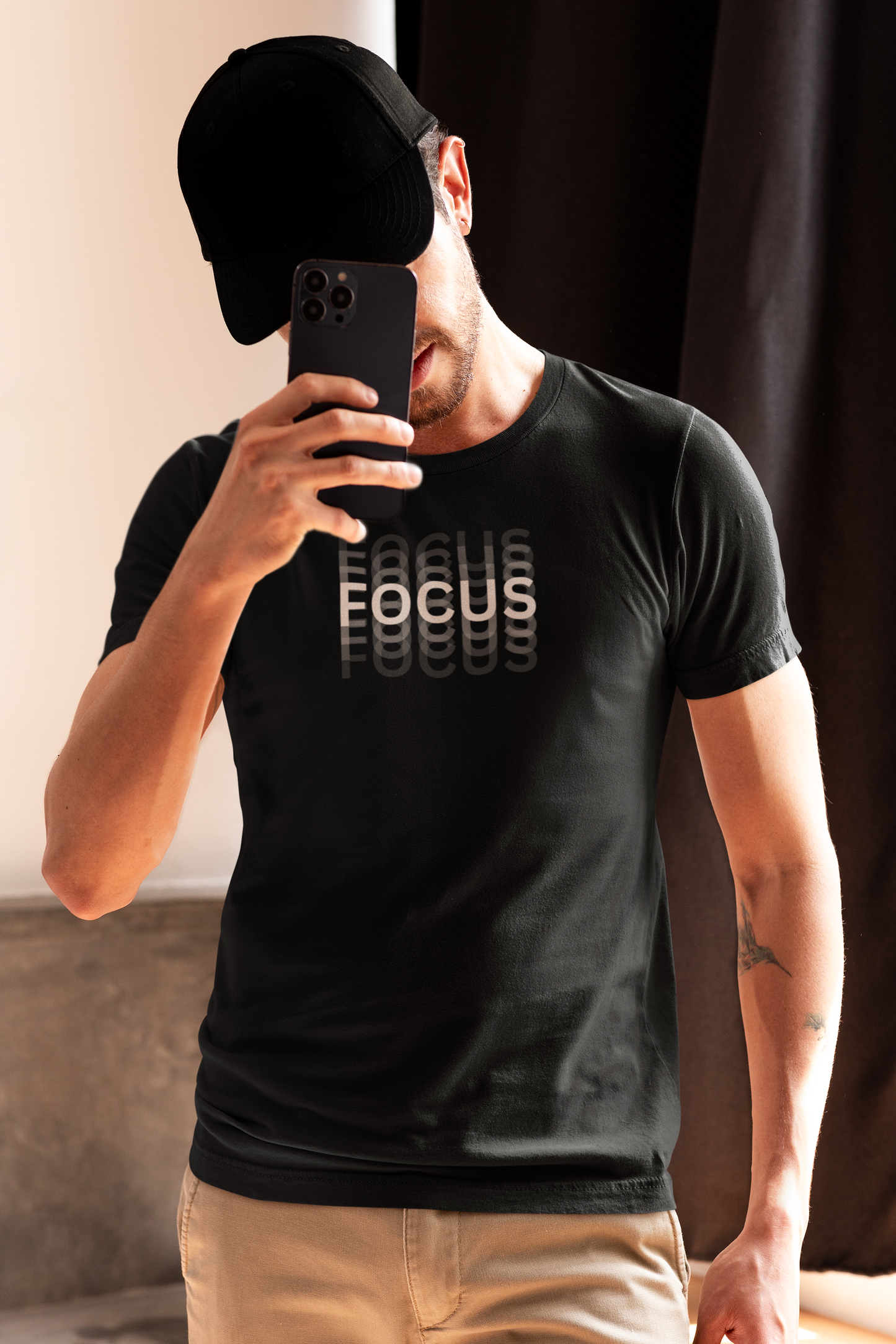Stay Focused with This Stylish Black T-Shirt | Trendy Minimalist Design - Choosypanda.shop
